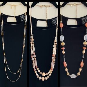 Trio of Chico’s long necklaces - Elegant, Fun & Unique